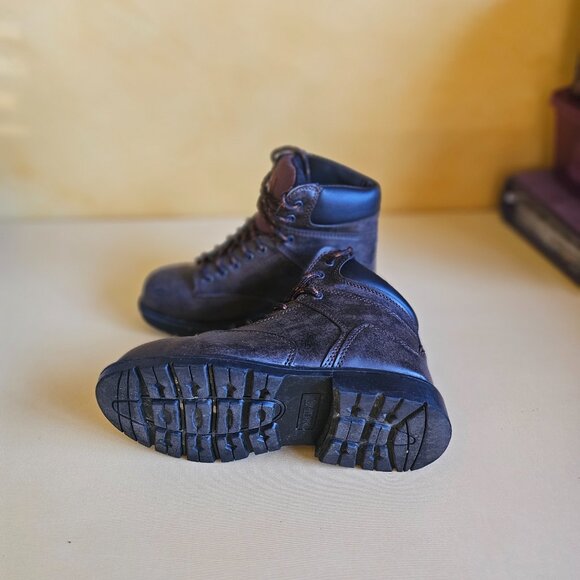 Brahma Men Steel-Toe Work Boots, Dark Brown, Size 6 (Women 8) - Picture 3 of 3